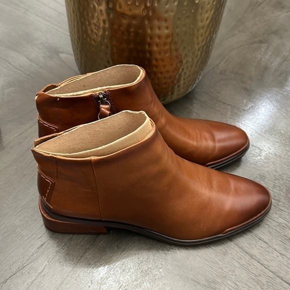 FRANCO SARTO NEMI WOMENS LEATHER BOOTIES ANKLE BOOTS - Picture 4 of 14